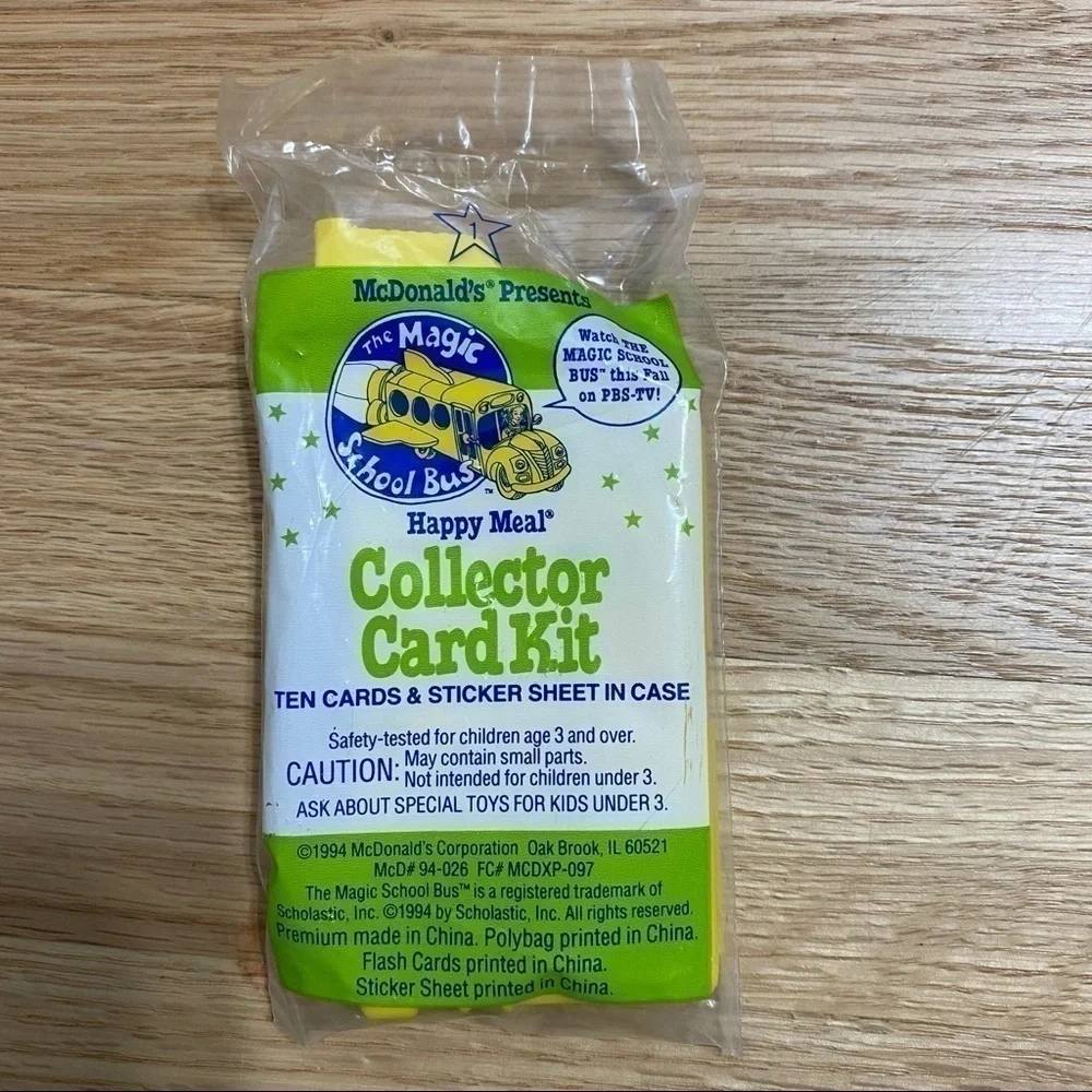 Vintage Magic School Bus Cards & Stickers NEW 90s McDonald’s